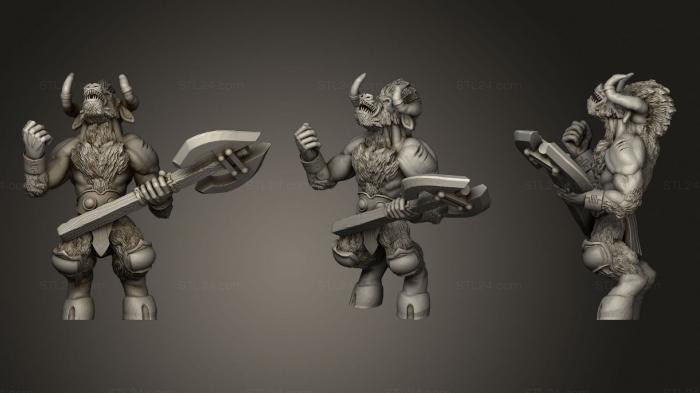 Figurines heroes, monsters and demons (Minotaur, STKM_3028) 3D models for cnc